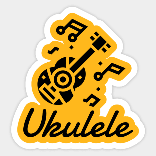 Ukulele shirt Sticker